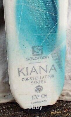 16-17 Salomon Kiana Used Womens Demo Skis withBindings Size 137cm #979338
