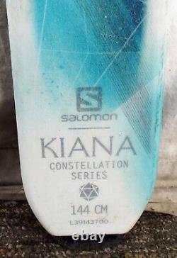 16-17 Salomon Kiana Used Womens Demo Skis withBindings Size 144cm #979340