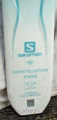 17-18 Salomon Kiana Used Womens Demo Skis withBindings Size 137cm #347971