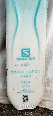 17-18 Salomon Kiana Used Womens Demo Skis withBindings Size 144cm #979346