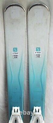 17-18 Salomon Kiana Used Womens Demo Skis withBindings Size 144cm #979347
