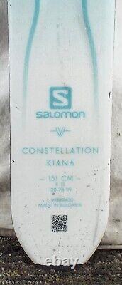17-18 Salomon Kiana Used Womens Demo Skis withBindings Size 151cm #089443