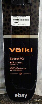 19-20 Volkl Secret 92 Used Women's Demo Skis withBindings Size 149cm #9537