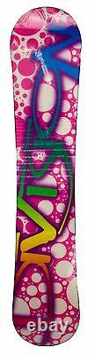 $600 Womens Division Bubbles Snowboard + Bindings Size 140CM Camber Ladies Ride