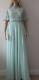 Asos Ladies High Neck All Over Embellished Bodice Maxi Dress In Mint/teal Uk 12