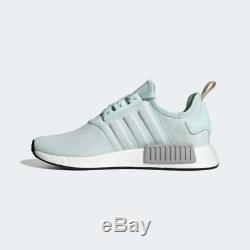 Adidas NMD R1 Womens Trainers Ice Green Mint Grey White Stretch Knit All Sizes