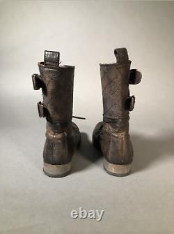 All Saints Damisi Combat Military Brown Leather Boots Women Size 38