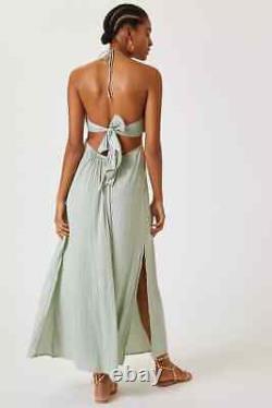 Anthropologie Tie-Back Halter Maxi Dress SIZE 1x new with tag MINT color