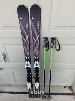 Atomic Cloud 7 skis 149cm with Atomic XTL 9 adjustable bindings And Poles