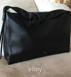 Authentic Mint Celine All Soft Black Calf Leather Shoulder Crossbody Bag