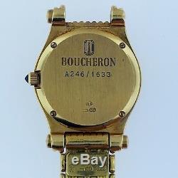 BOUCHERON Reflect18K Solid Gold+DiamondBracelet WatchMint ConditionAll Swiss