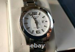 Beautiful Longines Conquest Ladies Watch White Dial All Boxes & Papers Mint Cond