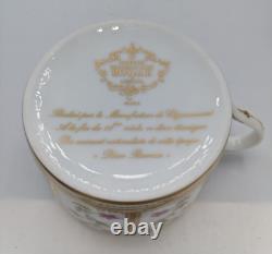 Bernardaud Decor Roseraie Limoges Espresso Cup + Saucer MINT