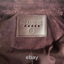 Blank NYC Purple Suede Moto Jacket L, mint condition