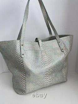 Brahmin All Day Tote Opal Seville Genuine Leather Green In Mint Condition