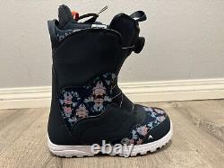 Burton Women's Mint Boa Snowboard Boots Floral Navy Blue Size 9 US / EUR 41