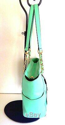 CALVIN KLEIN Glove Soft Leather, Pastel Mint Carry All Tote NWT $228 +Tax
