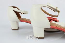 Chie Mihara Court Shoes all Leather White and Coral T 39 /UK 5,5 Mint