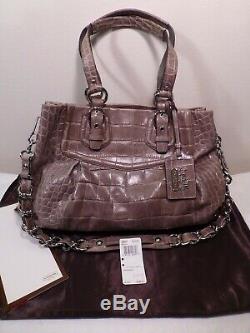 Coach Madison Embossed Croc Carry-All 14601 withSleeper Mint Condition