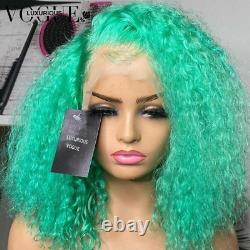 Colored Curly Lace Front Human Hair Wigs Brazilian Transparent Lace Wigs Women