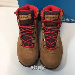 Columbia Newton Ridge Plus Womens Mountain Red Amped Hiking Boots Size 8.5