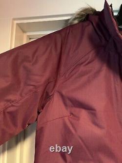Columbia Suttle Mountain Long Insulated Jacket Womens Medium Berry Hood New Tag