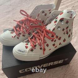 Converse All Star x MUVEIL collaboration Strawberry Pattern Sneakers US 5 Mint