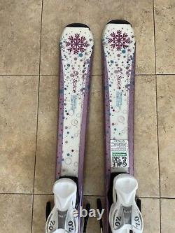 Elan Lil' Spice L140 Girls Skis With Marker 7.0 Bindings Purple White