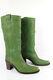 Free Lance Boots All Leather Green And Rhinestones T 37 Mint