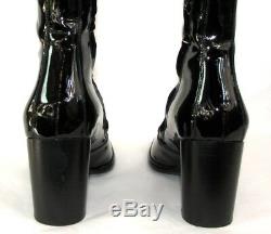 Free lance Boots Queenie 7 Zip all Black Patent Leather 39 Mint