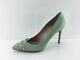 Gucci Women's Studded Mint Green All Leather Heels 38.5