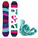 Head Shine 146cm Women's Snowboard With Matching Nx One Bindings New