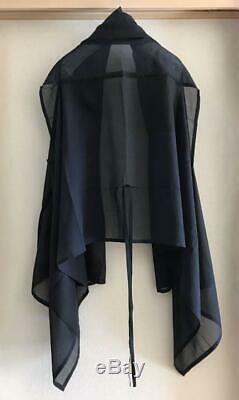 ISSEY MIYAKE 132 5. Shawl light jacket top navy one size fits all MINT