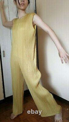 Issey Miyake Me Pleats Please All In One Jump Suite Mustard Mint