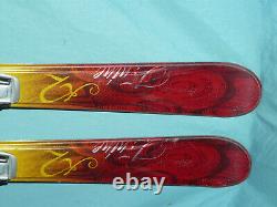 K2 Burnin' Luv TNine T9 Women's Skis 153cm Flat, with LOOK TX7.5 Bindings, Risers