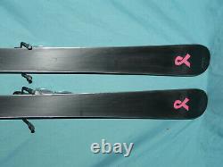 K2 Burnin' Luv TNine T9 Women's Skis 153cm Flat, with LOOK TX7.5 Bindings, Risers