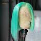 Mint Green Short Bob Human Hair Wigs Brazillian Hd Transparent Lace Front Wig
