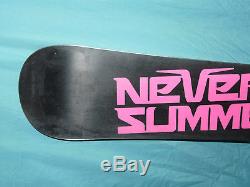 NEVER SUMMER Infinity Women's Snowboard Rocker 151cm Made In Colorado, USA