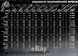 NEW $500 RARE Womens Millenium 3 Krystal Snowboard + M3 Solstice Bindings 150CM