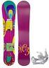 New $550 Womens Millenium 3 Escape Snowboard + M3 Solstice Bindings 151cm 154cm