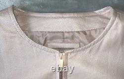Neiman Marcus Blush Colored Woman's LG Genuine Leather Jacket Lined Pockets MINT