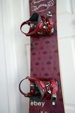 New Sims Sugarboards Snowboard Size 151 CM With Large Ride Bindings