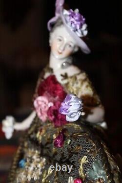 OOAK Victorian Lady Tea Cozie With Elaborate Floral Costume-Mint