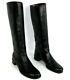 Prada Riding Boots All Leather Black 38 Italian = 39 French Mint