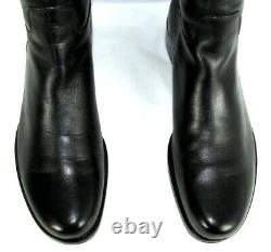 PRADA Riding Boots all Leather Black 38 Italian = 39 French Mint