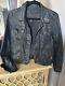 Rare All Saints Black Motorcycle Jacket Coated Cotton Mint Condition 8