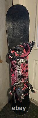 Ride Rapture Snowboard All Mountain medium flex 151 cm Pink Black 58.5