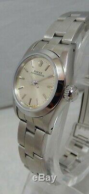 Rolex Oyster Perpetual SS Ladies Watch Unworn BOX & PAPERS All Orig MINT 1990