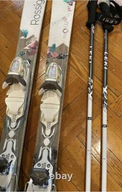 Rossignol Attraxion 154 CM Skis & Rossignol Saphir With Poles Leki