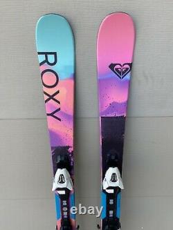 Roxy Shima All-Mountain Skis 140cm With Adjustable Bindings Snow Skis EUC